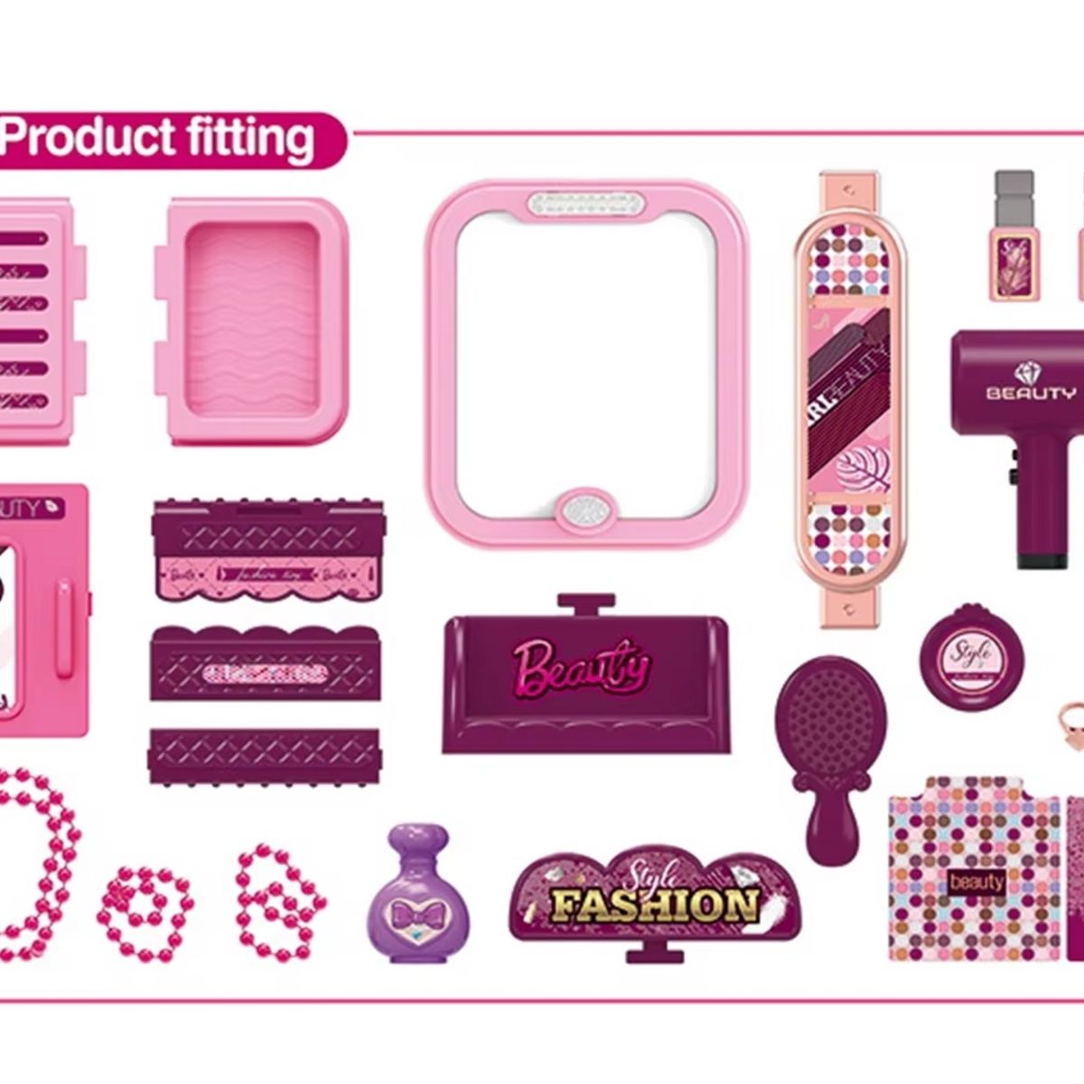 XIONG CHENG - Kit Maleta Tocador Infantil 3 En 1 Belleza Maquillaje