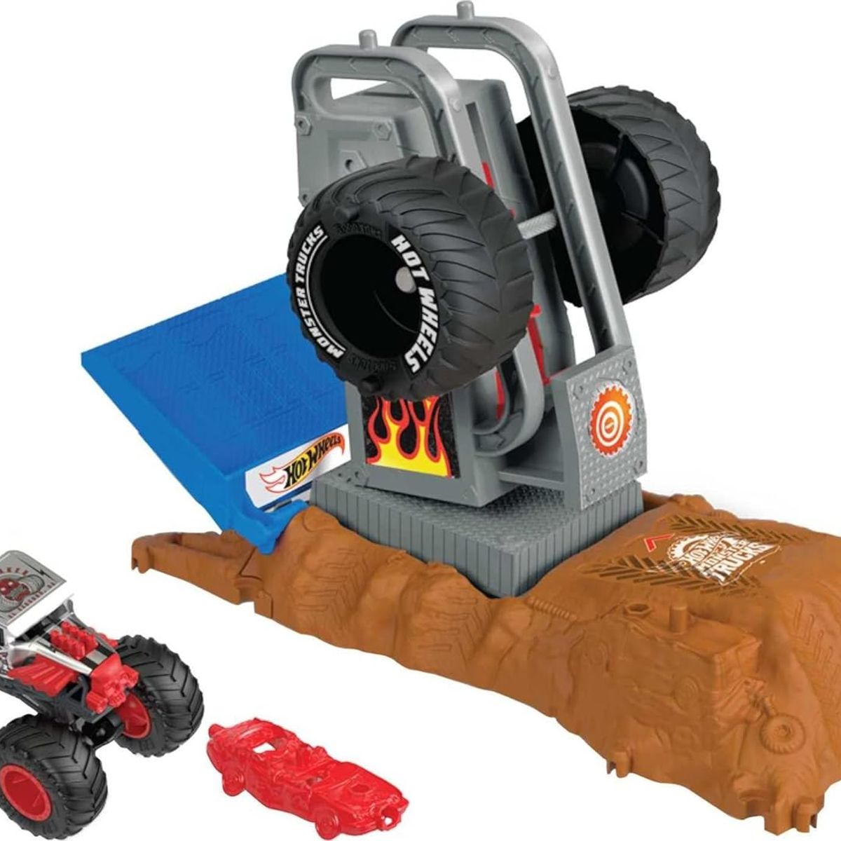 HOT WHEELS - Hot Wheels Monster Trucks Arena Smashers  Desafío De Presión De Neumáticos