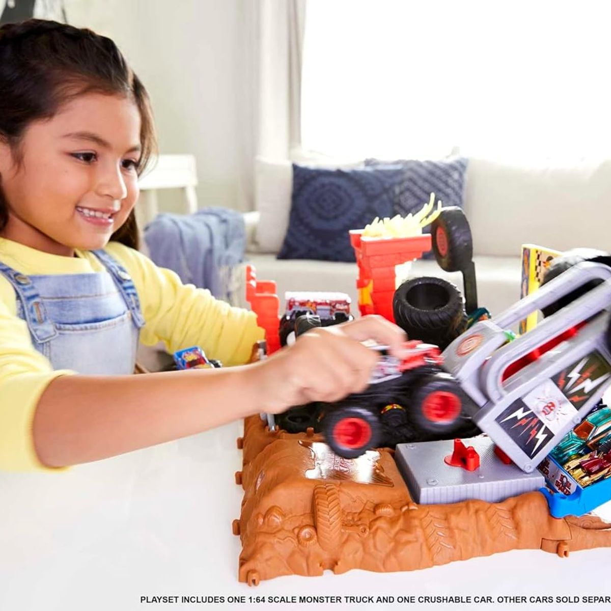 HOT WHEELS - Hot Wheels Monster Trucks Arena Smashers  Desafío De Presión De Neumáticos