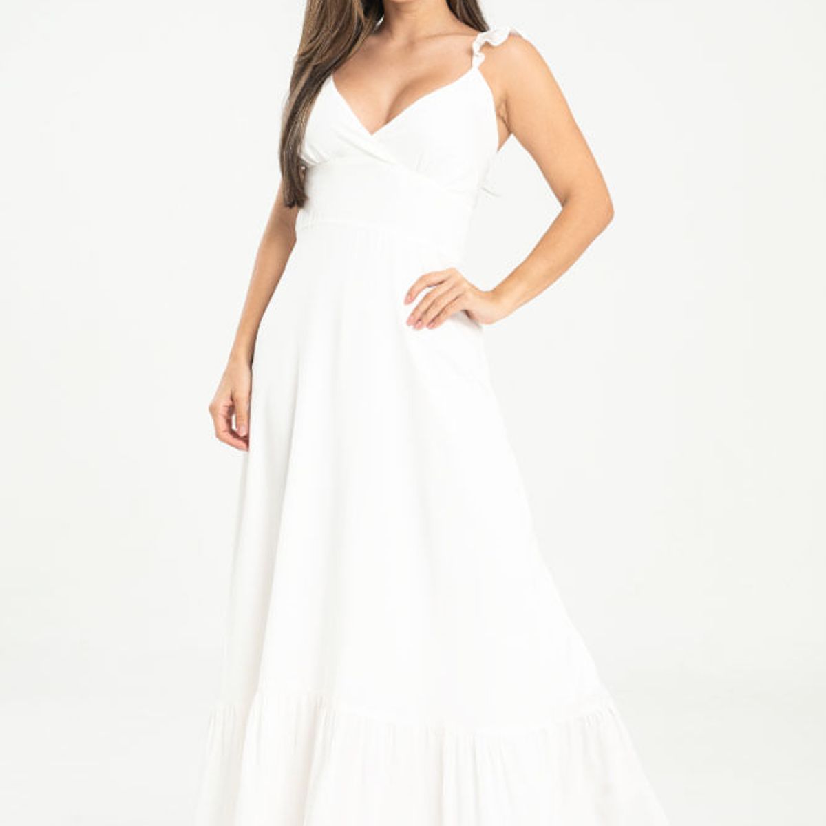 RAGGED - Vestido largo xhena Blanco crudo Ragged