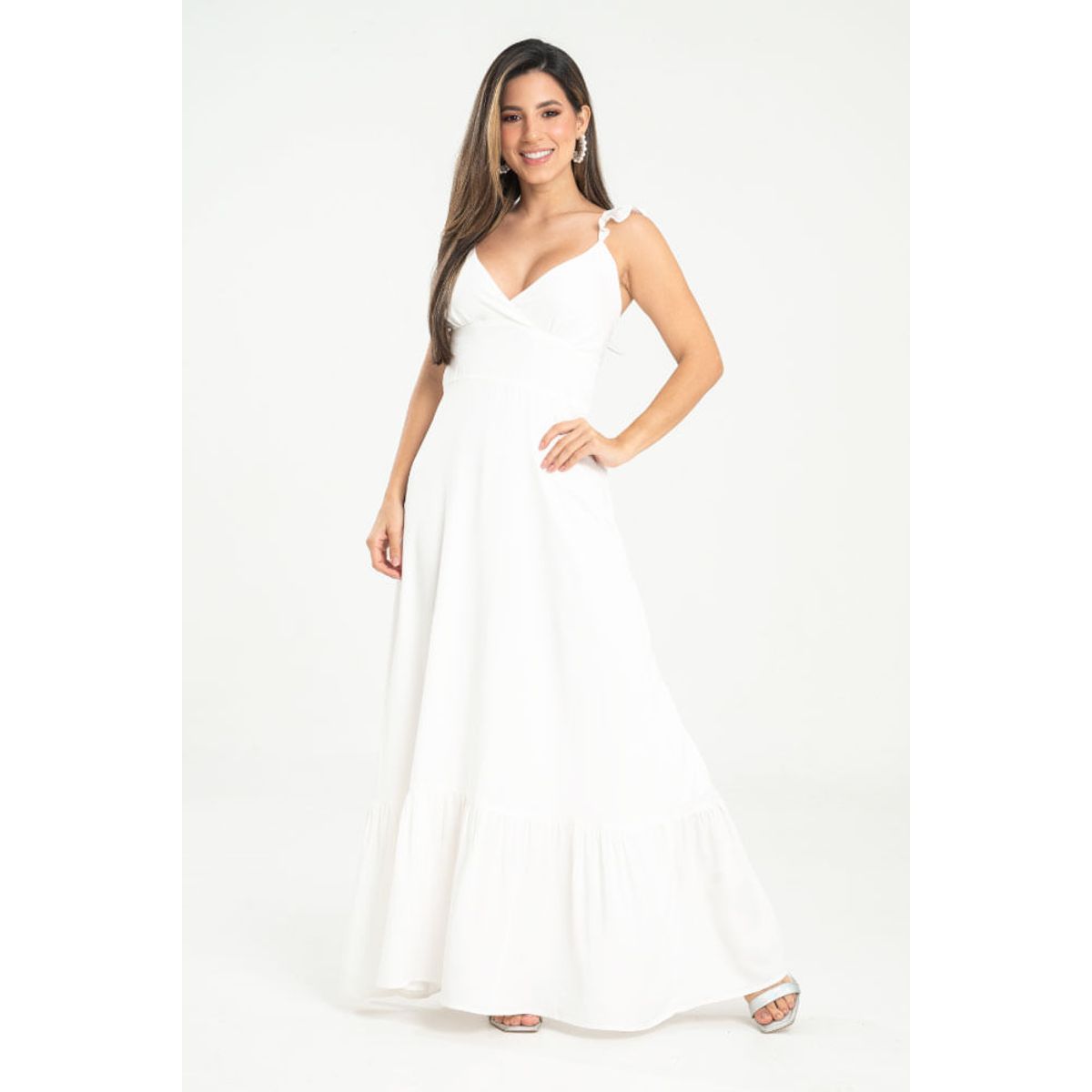 RAGGED - Vestido largo xhena Blanco crudo Ragged