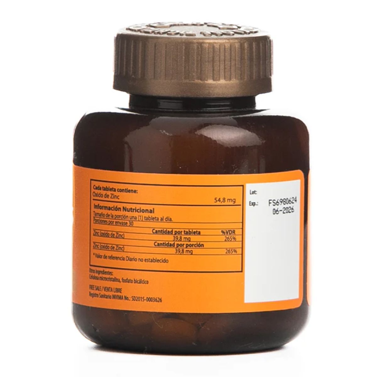 FUNAT - SUPLEMENTO DIETARIO CON ZINC X 30 TABLETAS/ ZINC PLUS - FUNAT