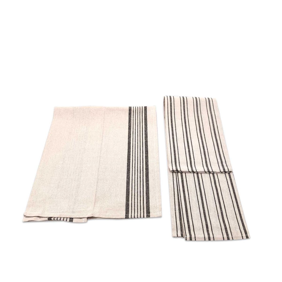 AMBIENTE GOURMET - Toallas de cocina beige-gris setx2 Ambiente Gourmet