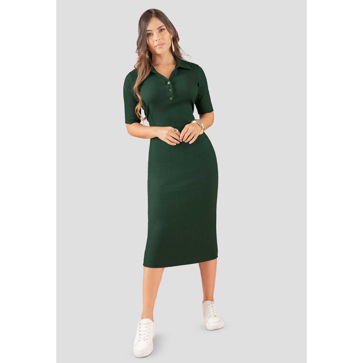 ATYPICAL - Vestido Mujer Verde Pino Atypical 113244