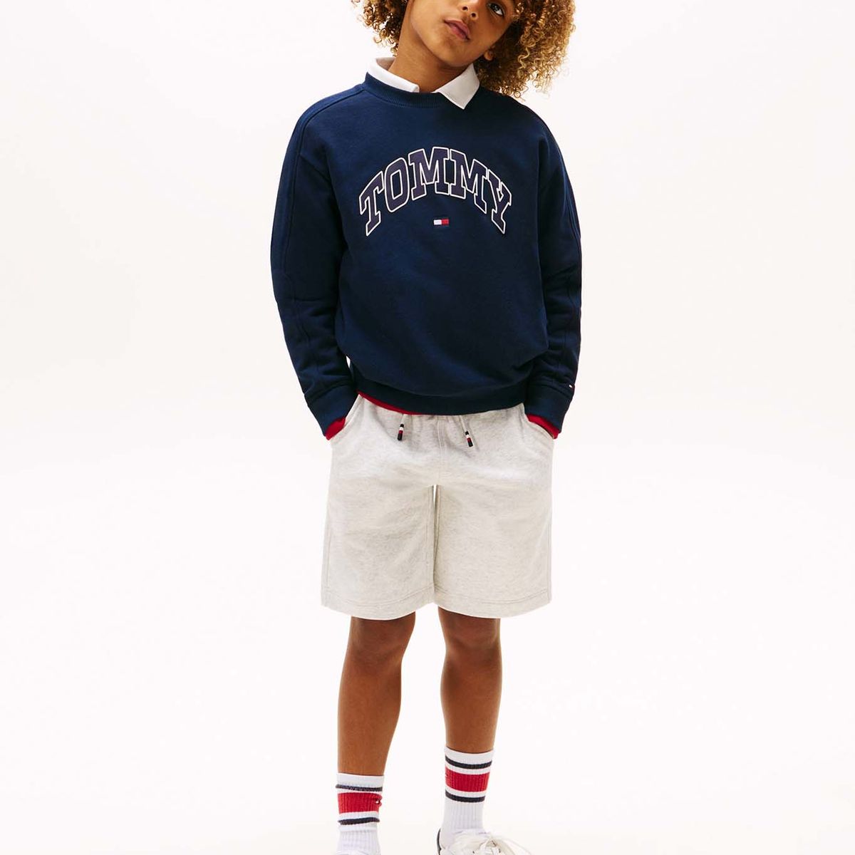 TOMMY HILFIGER - Bermudas gris Varsity Tommy Hilfiger