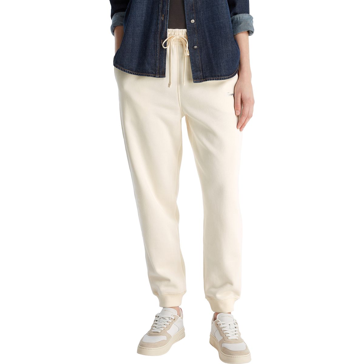 TOMMY HILFIGER - Jogger blanco de corte regular con logo gráfico Tommy Hilfiger