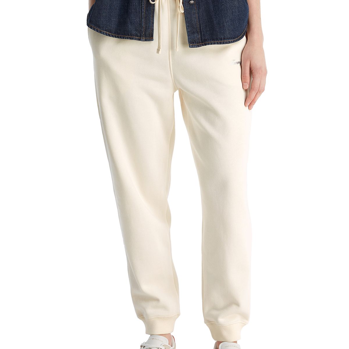 TOMMY HILFIGER - Jogger blanco de corte regular con logo gráfico Tommy Hilfiger