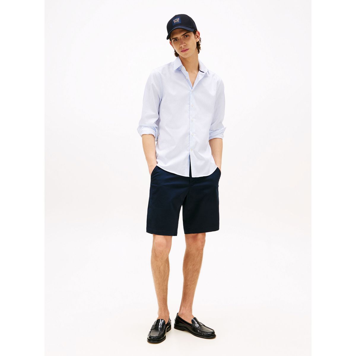 TOMMY HILFIGER - Bermudas azul chino Harlem colección 1985 Tommy Hilfiger