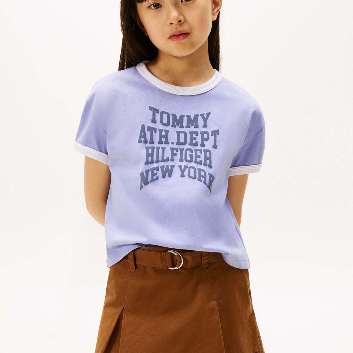 TOMMY HILFIGER - Camiseta celeste con logo gráfico athletic Tommy Hilfiger