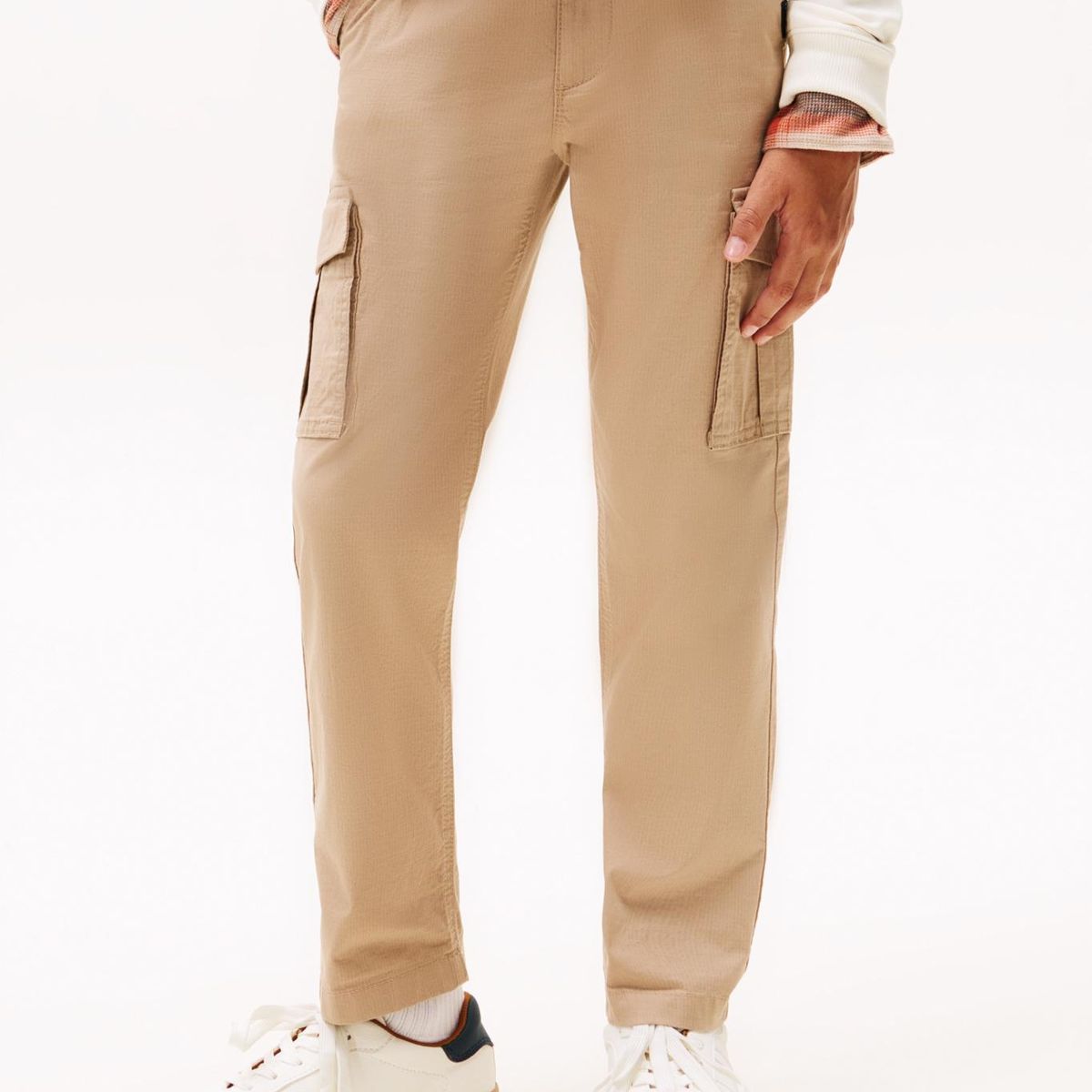 TOMMY HILFIGER - Pantalón café cargo Essential de Ripstop Tommy Hilfiger