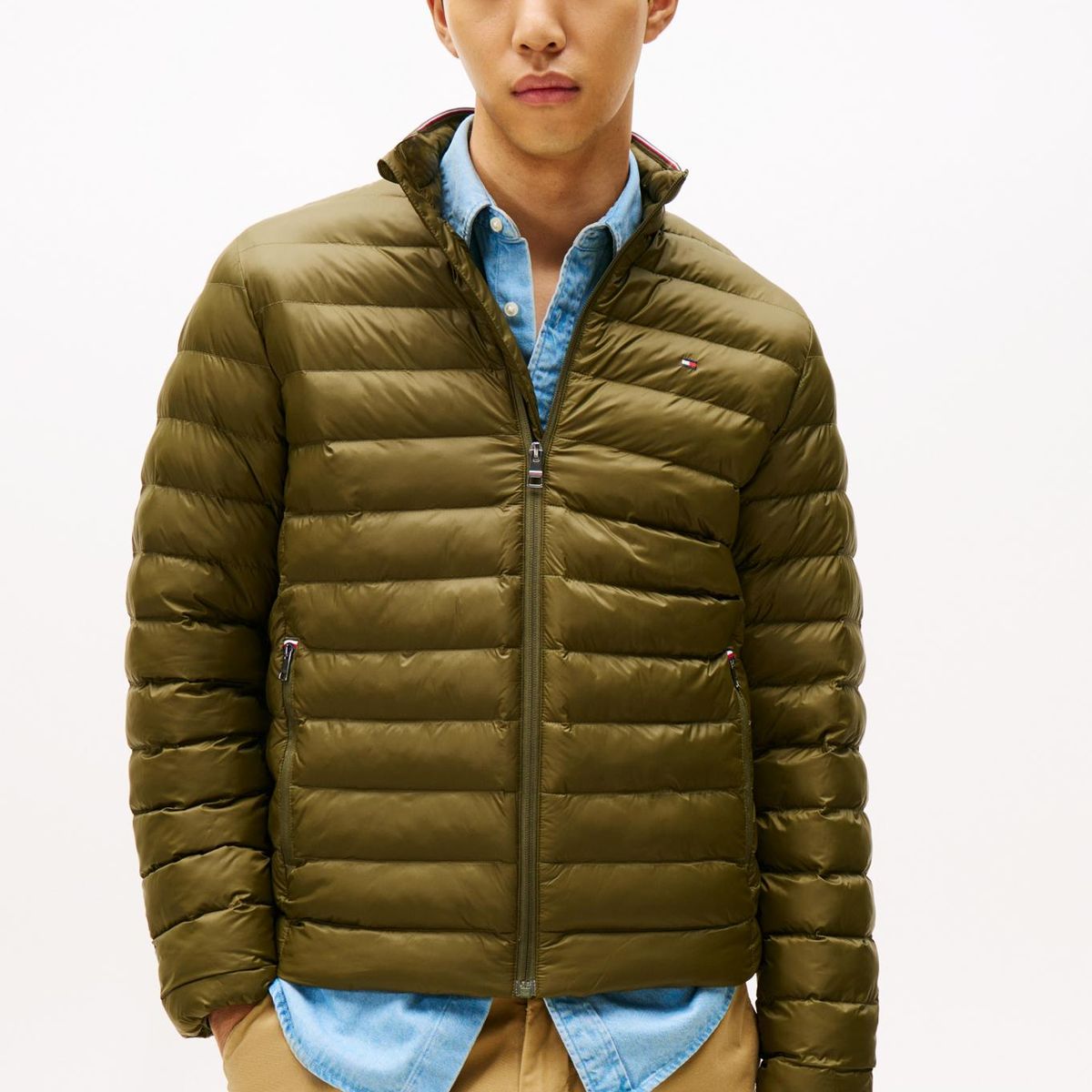 TOMMY HILFIGER - Chaqueta verde plegable repelente al agua Tommy Hilfiger