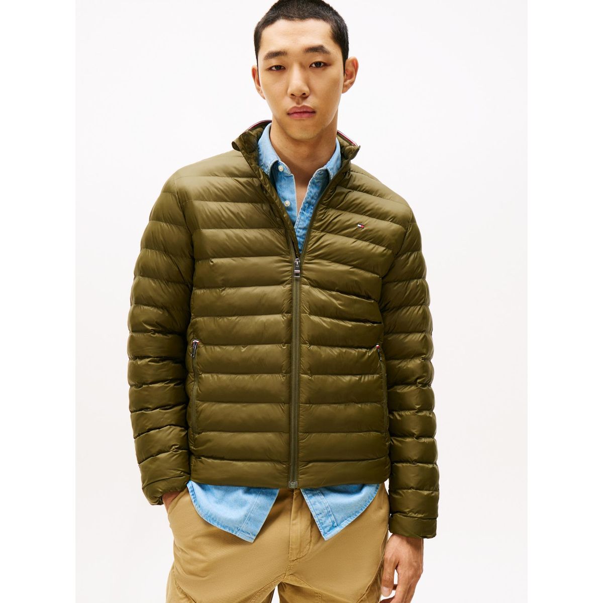 TOMMY HILFIGER - Chaqueta verde plegable repelente al agua Tommy Hilfiger