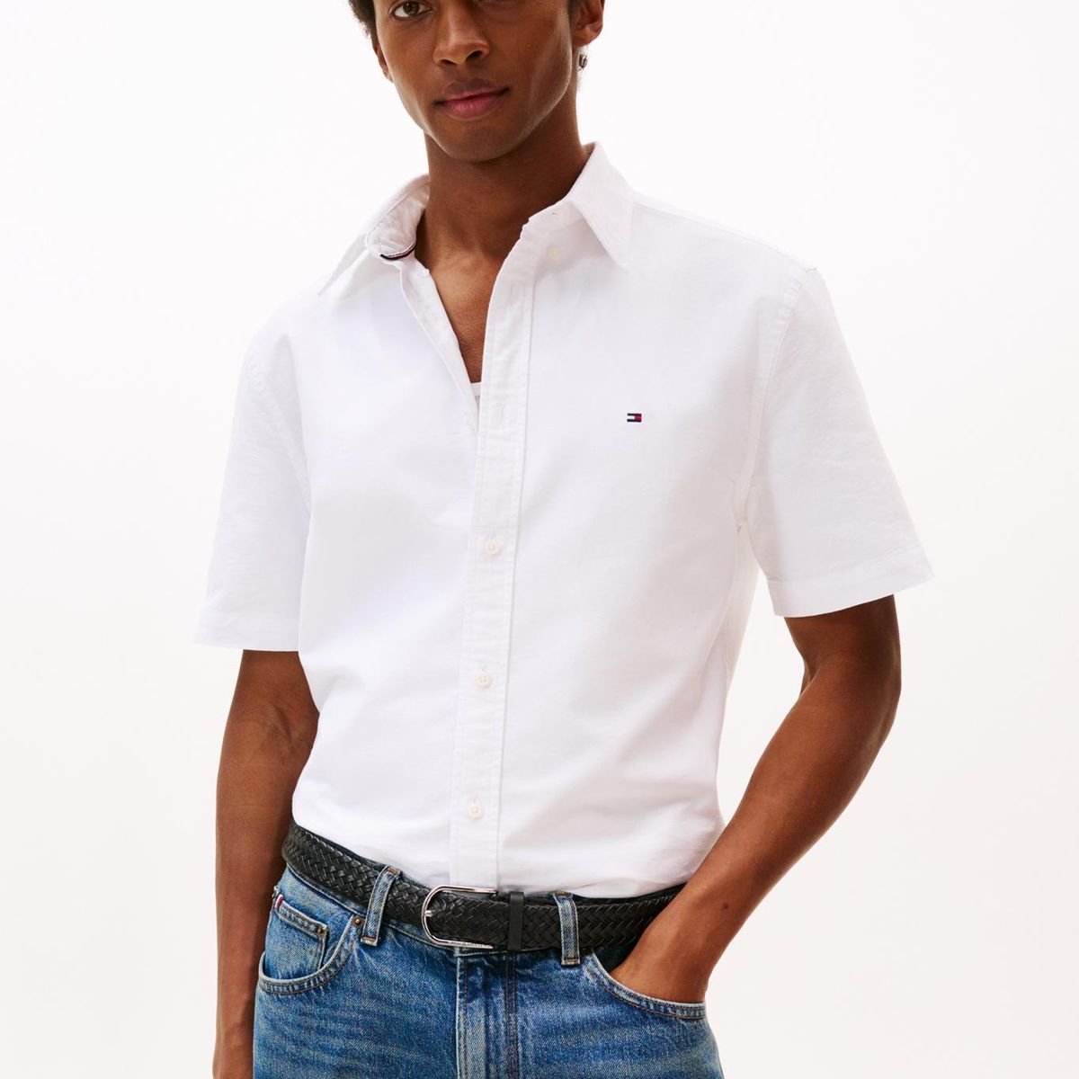 TOMMY HILFIGER - Camisa blanca Heritage de manga corta Tommy Hilfiger