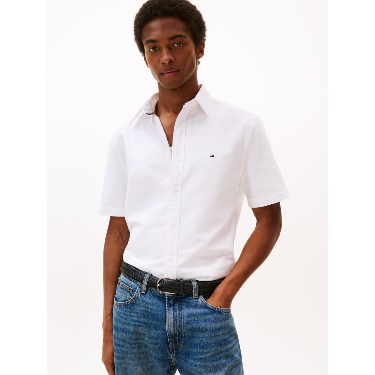 TOMMY HILFIGER - Camisa blanca Heritage de manga corta Tommy Hilfiger