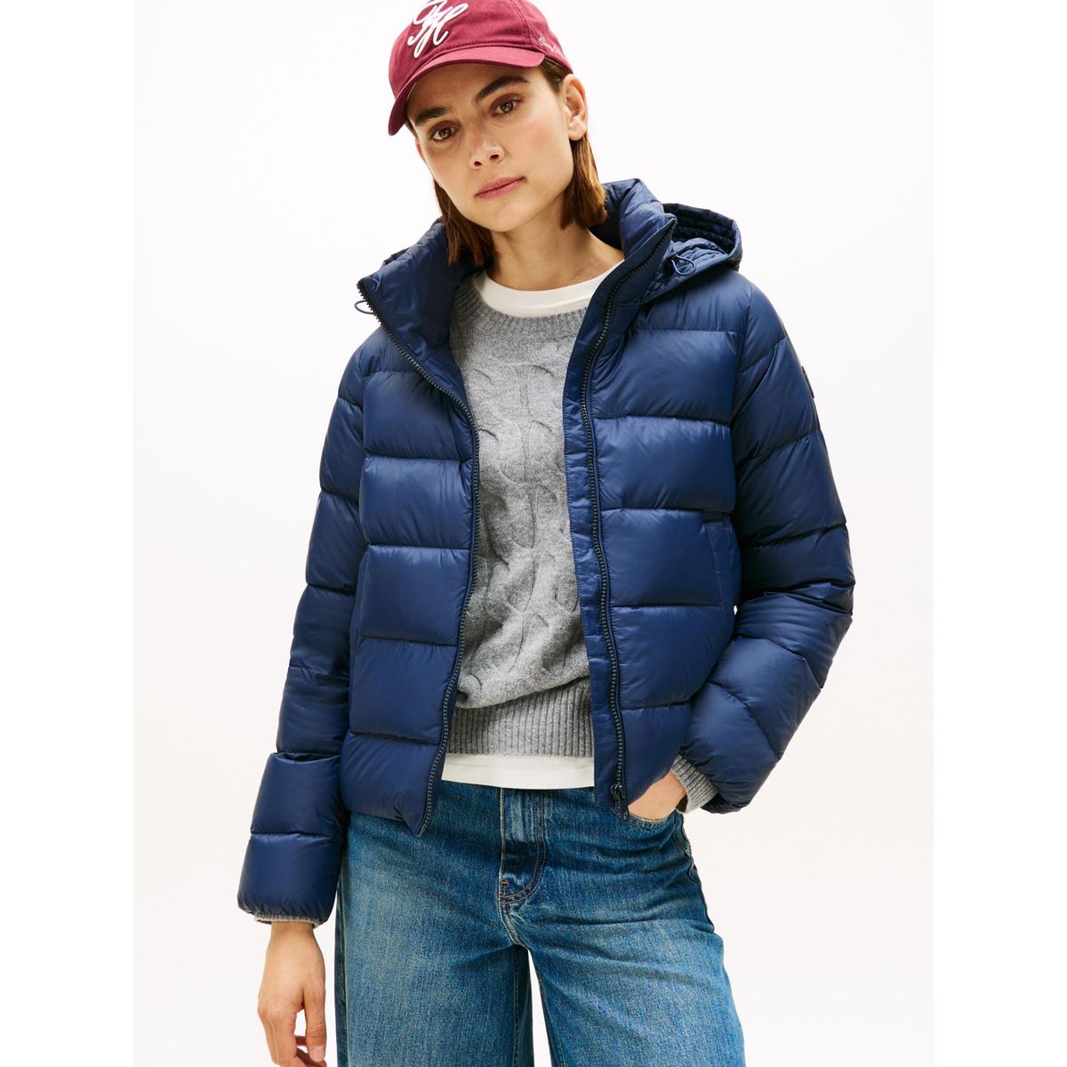 TOMMY HILFIGER - Chaqueta azul de plumón que repele el agua Tommy Hilfiger