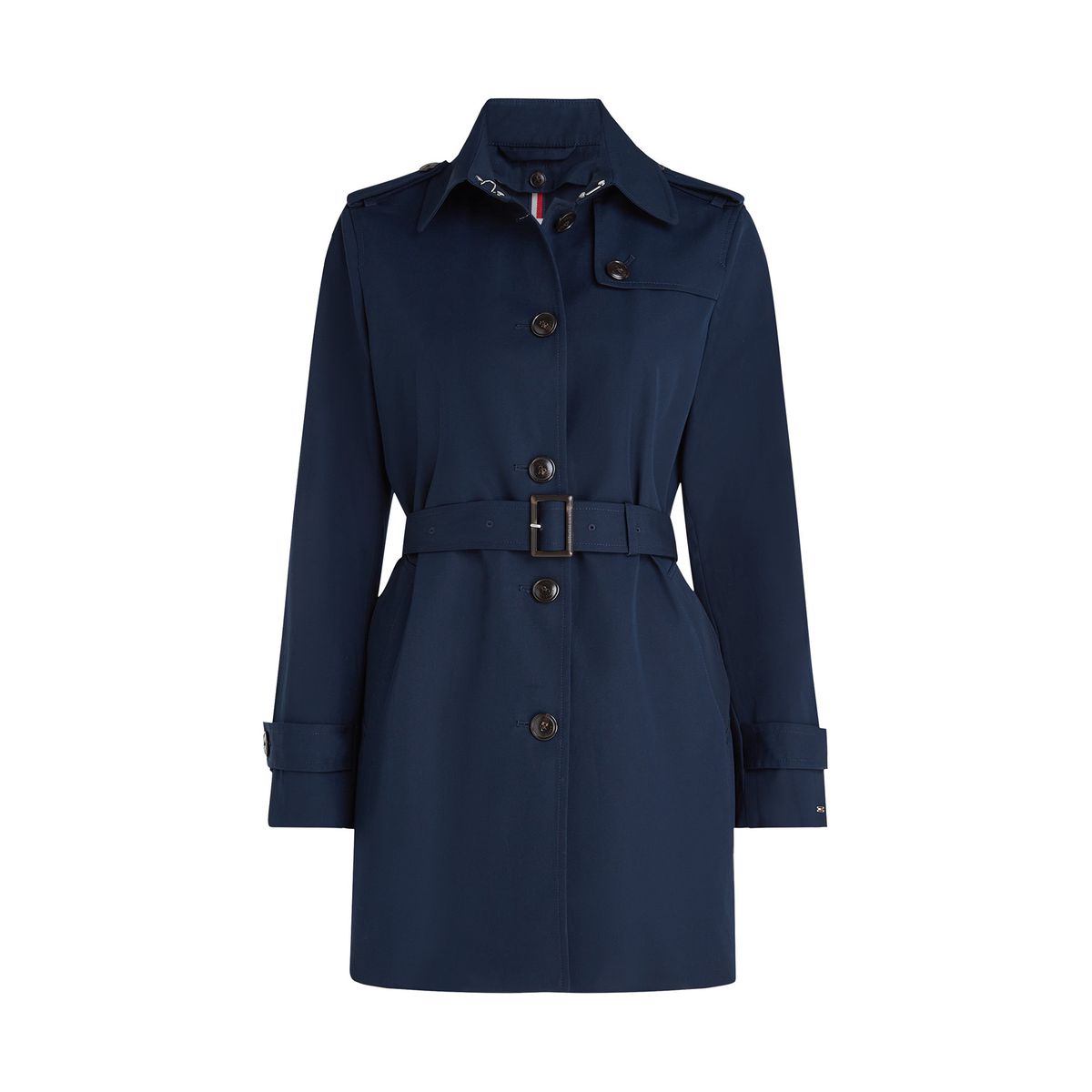 TOMMY HILFIGER - Rompe azul vientos trench con múltiples botones Tommy Hilfiger