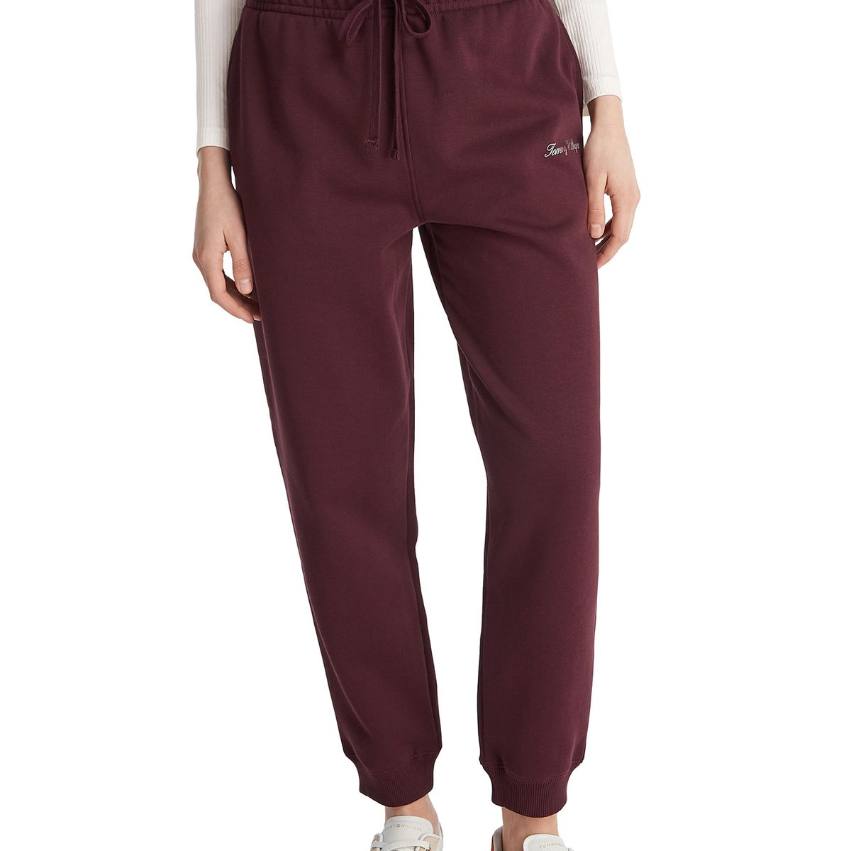 TOMMY HILFIGER - Jogger rojo de corte regular con logo gráfico Tommy Hilfiger