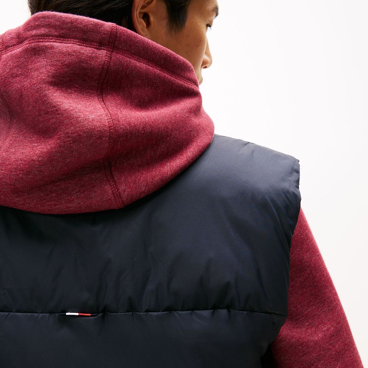 TOMMY HILFIGER - Chaleco azul de cuello alto acolchado Tommy Hilfiger