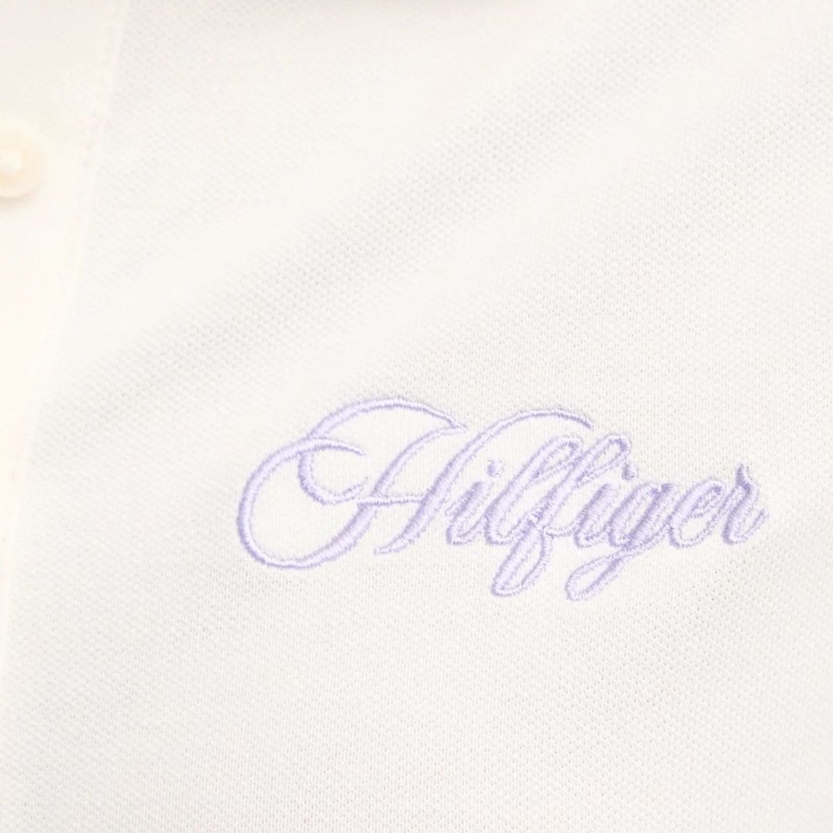 TOMMY HILFIGER - Polo blanco slim de piqué con logo bordado Tommy Hilfiger
