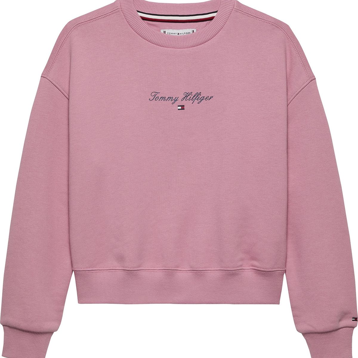 TOMMY HILFIGER - Saco rosado con logo script Tommy Hilfiger