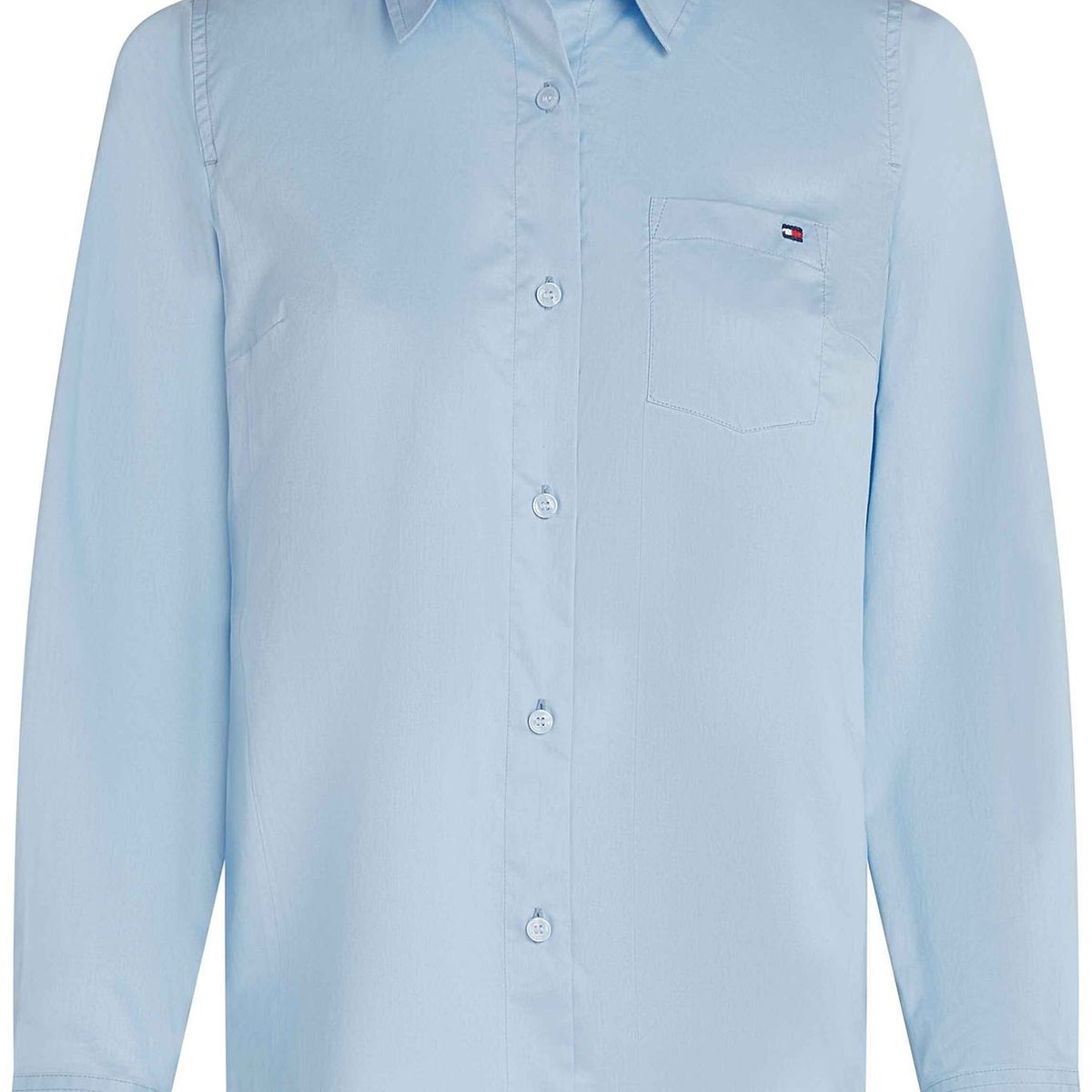 TOMMY HILFIGER - Camisa celeste Classic Poplin de manga larga Tommy Hilfiger