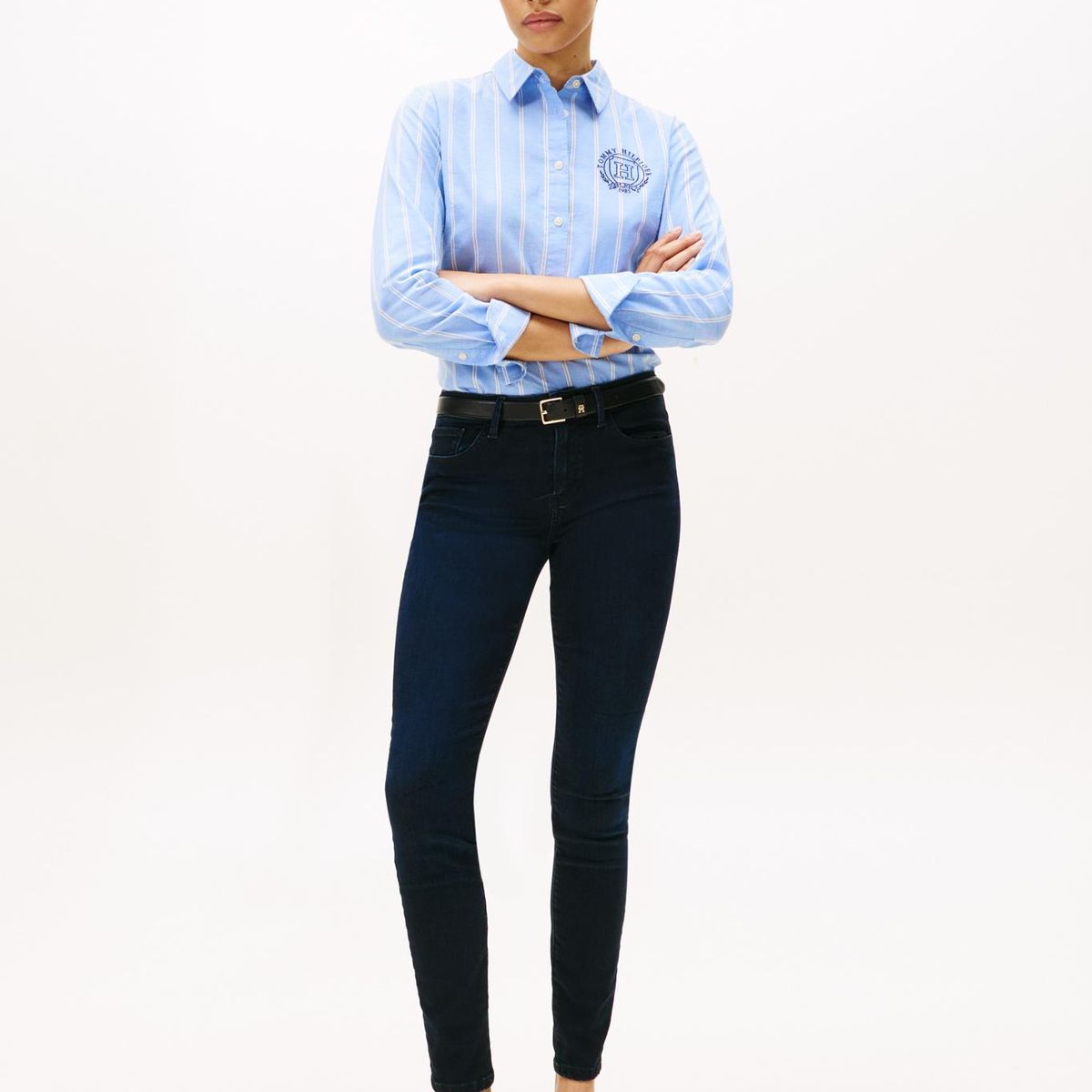 TOMMY HILFIGER - Jeans azul como ceñidos de talle medio Tommy Hilfiger