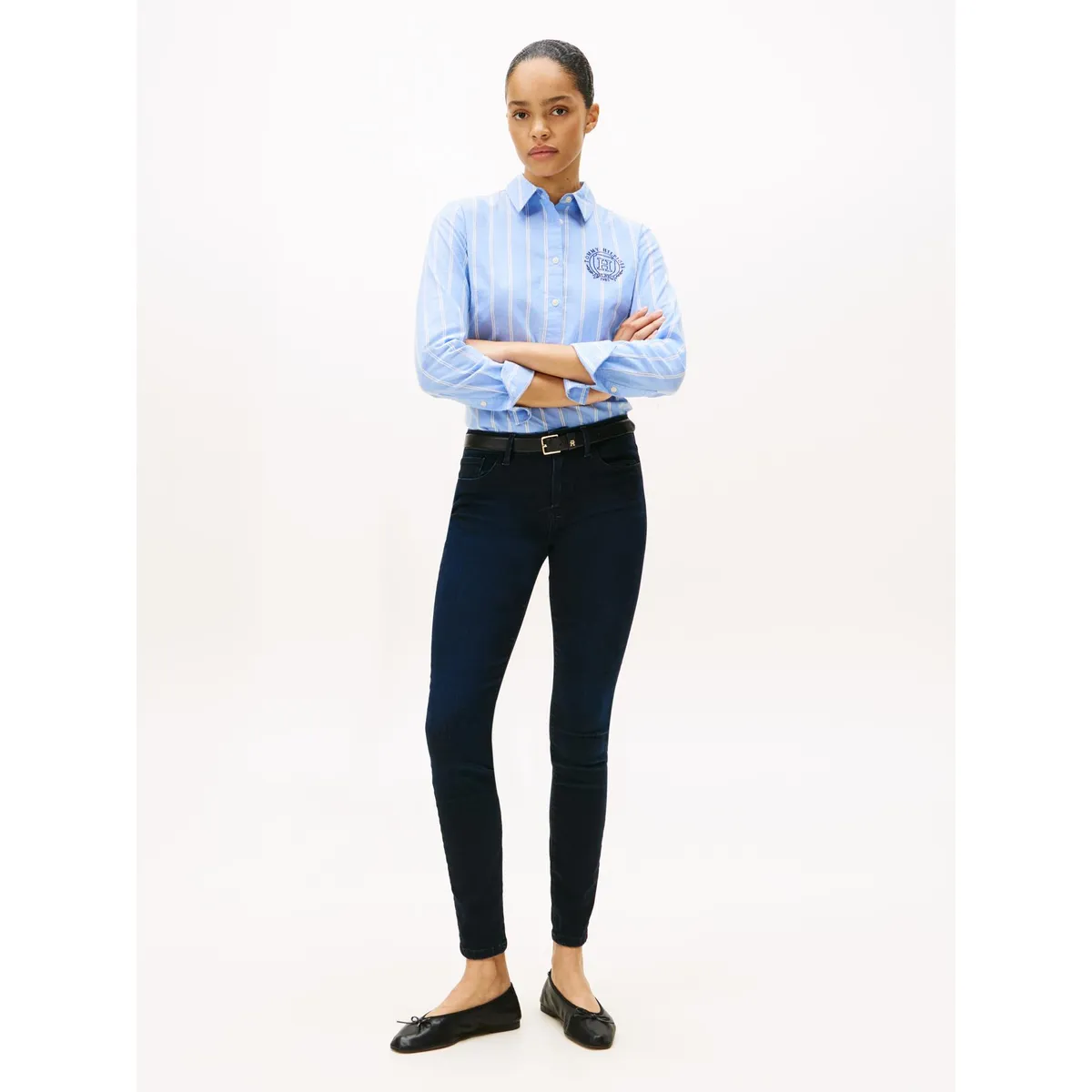 TOMMY HILFIGER - Jeans azul como ceñidos de talle medio Tommy Hilfiger