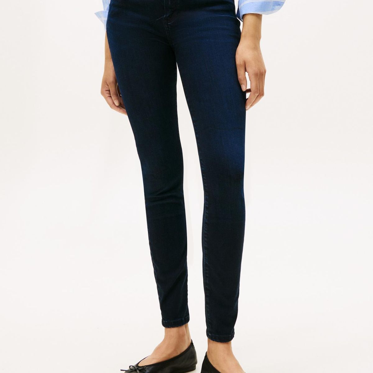 TOMMY HILFIGER - Jeans azul como ceñidos de talle medio Tommy Hilfiger