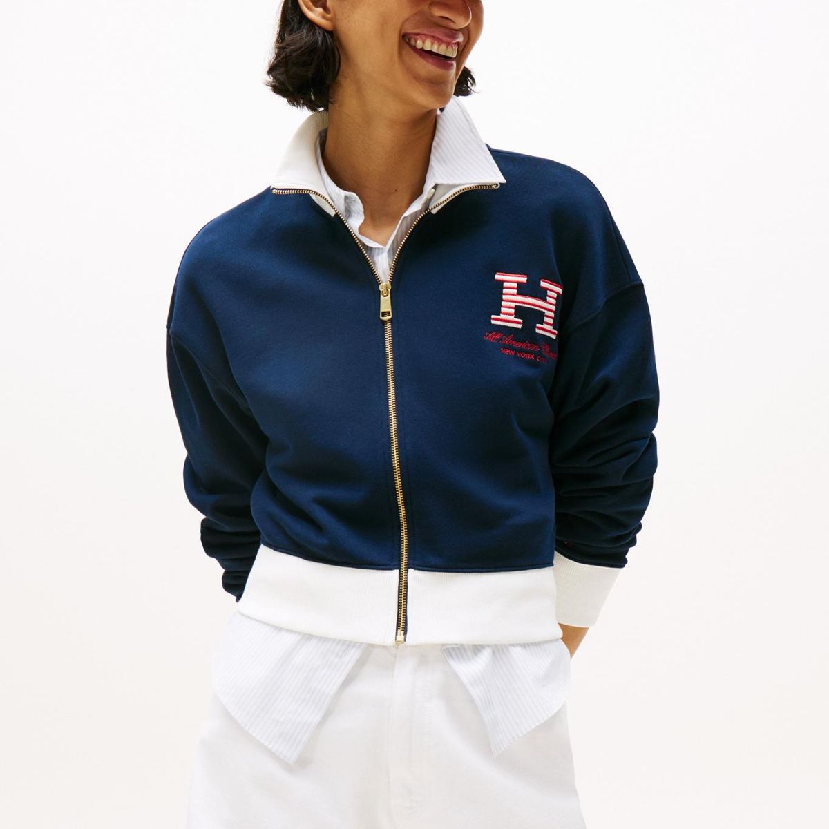TOMMY HILFIGER - Chaqueta azul con logo americano Tommy Hilfiger Tommy Hilfiger