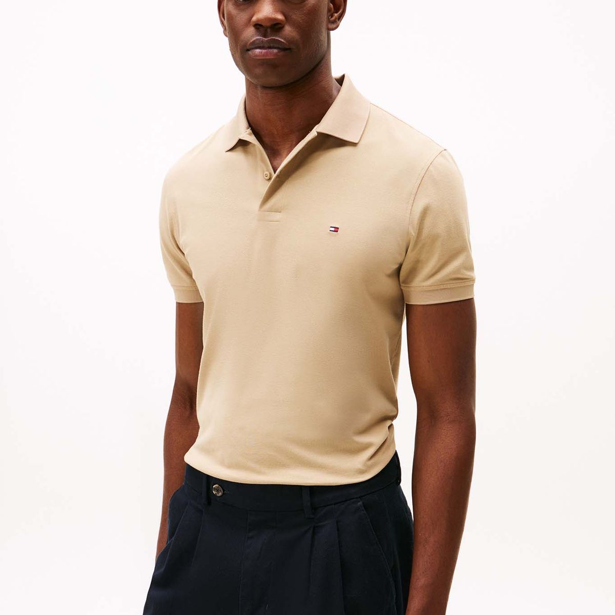 TOMMY HILFIGER - Polo naranja TH Flex de corte regular Tommy Hilfiger