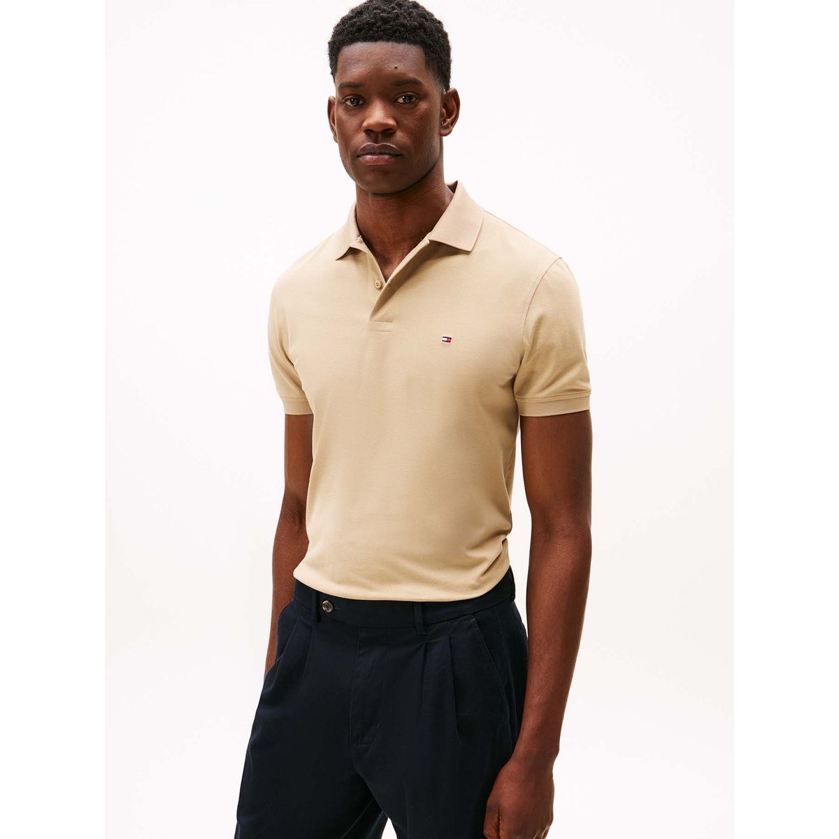 TOMMY HILFIGER - Polo naranja TH Flex de corte regular Tommy Hilfiger