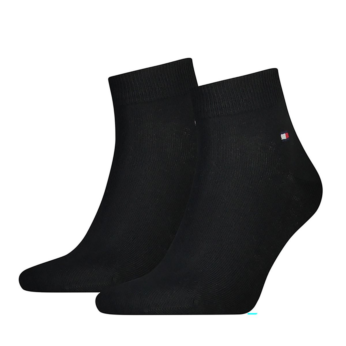 TOMMY HILFIGER - Pack negro de dos pares de medias tobilleras
