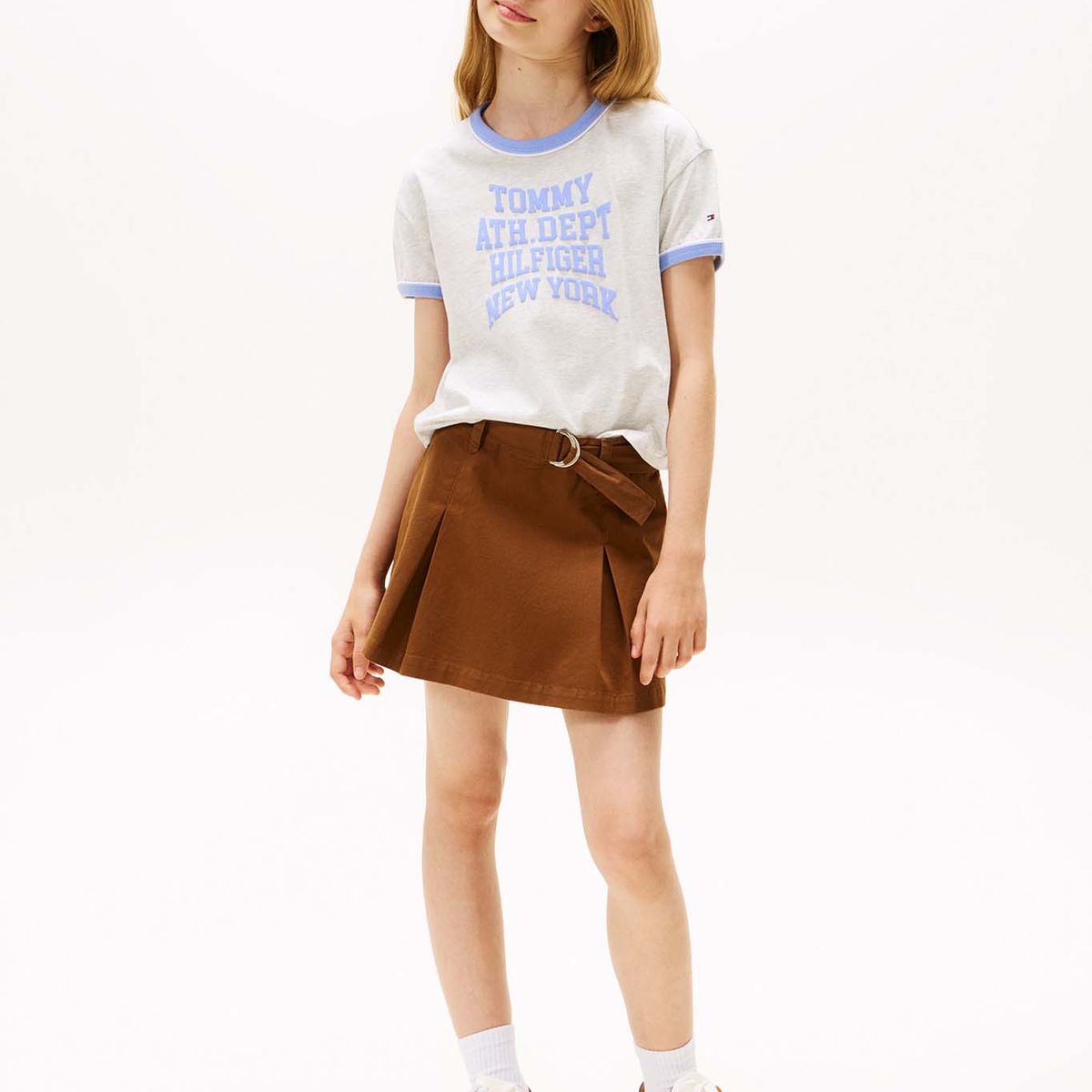 TOMMY HILFIGER - Camiseta gris con logo gráfico athletic Tommy Hilfiger