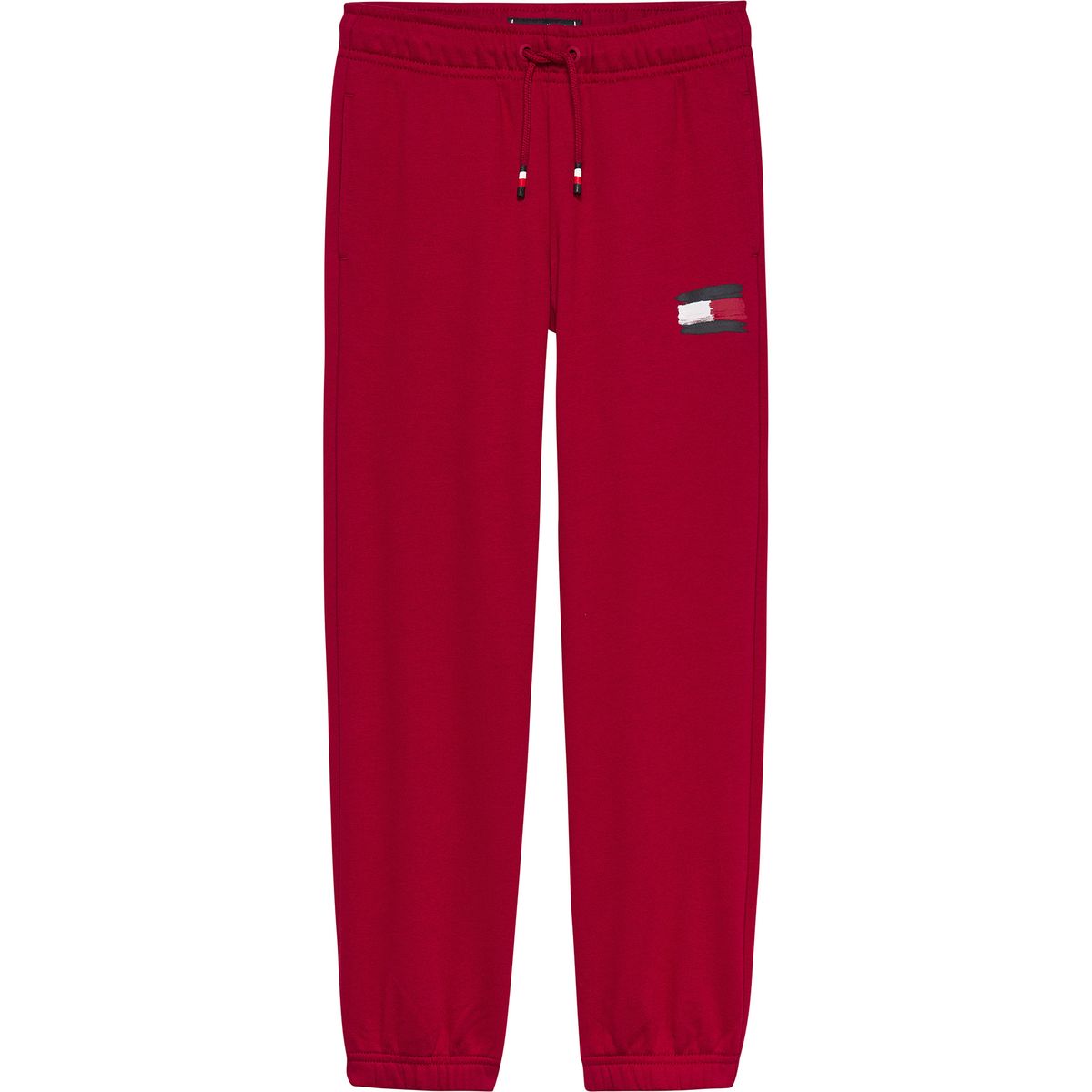 TOMMY HILFIGER - Joggers rojo de corte regular con logo Tommy Hilfiger