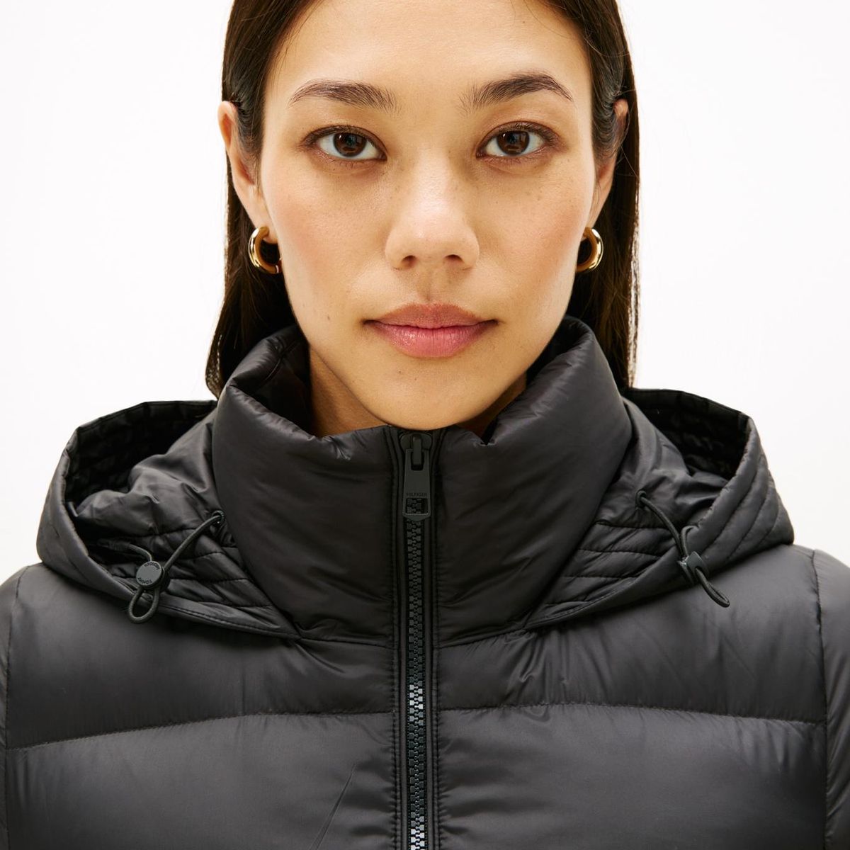 TOMMY HILFIGER - Chaqueta negra de plumón que repele el agua Tommy Hilfiger