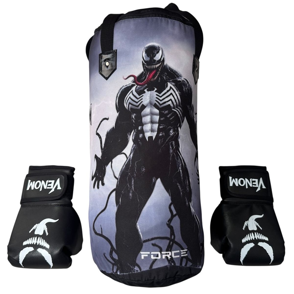 GENERICO - Kit Saco y Guantes Boxeo Infantil Entrena como un Superhéroe