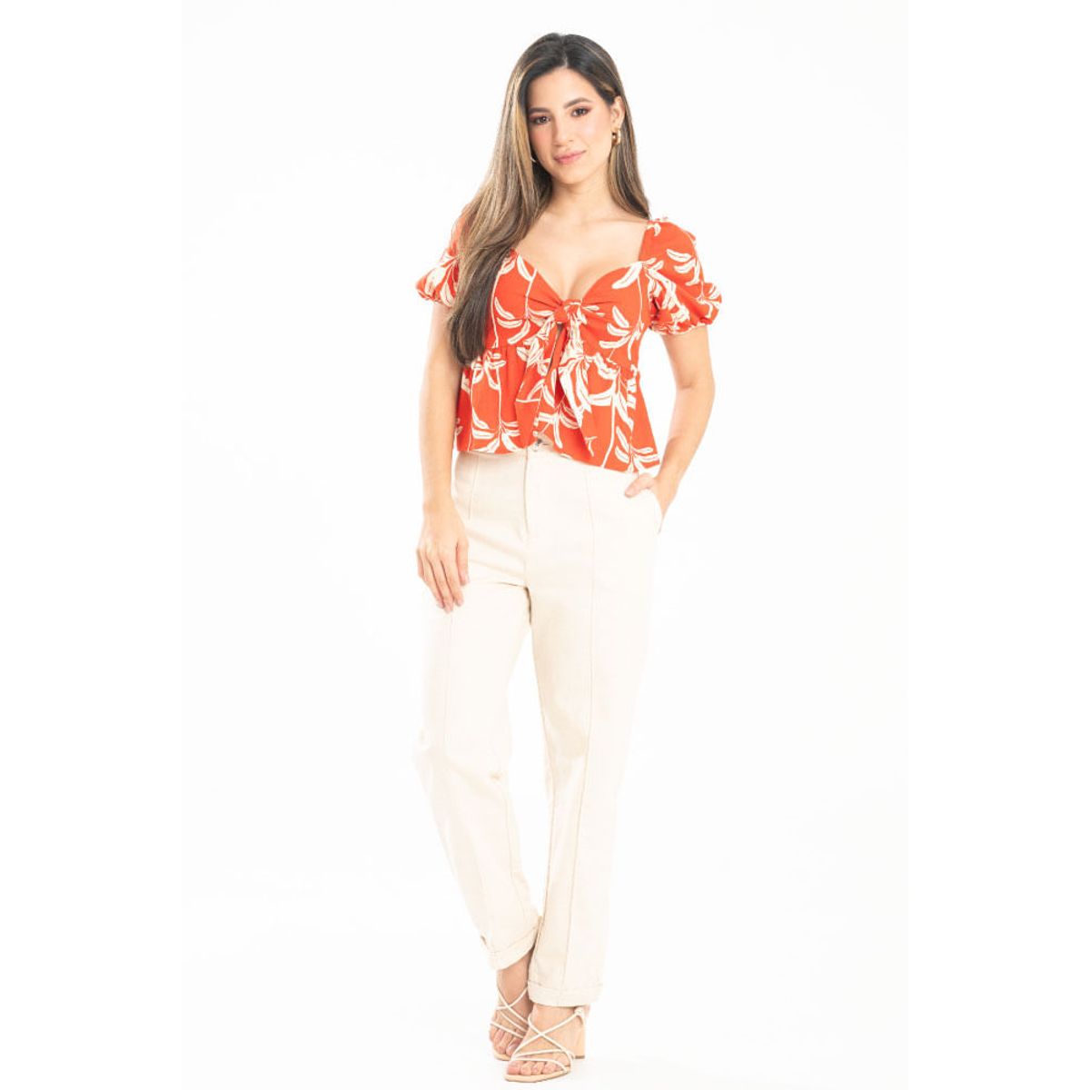 RAGGED - Blusa beach Naranja Ragged