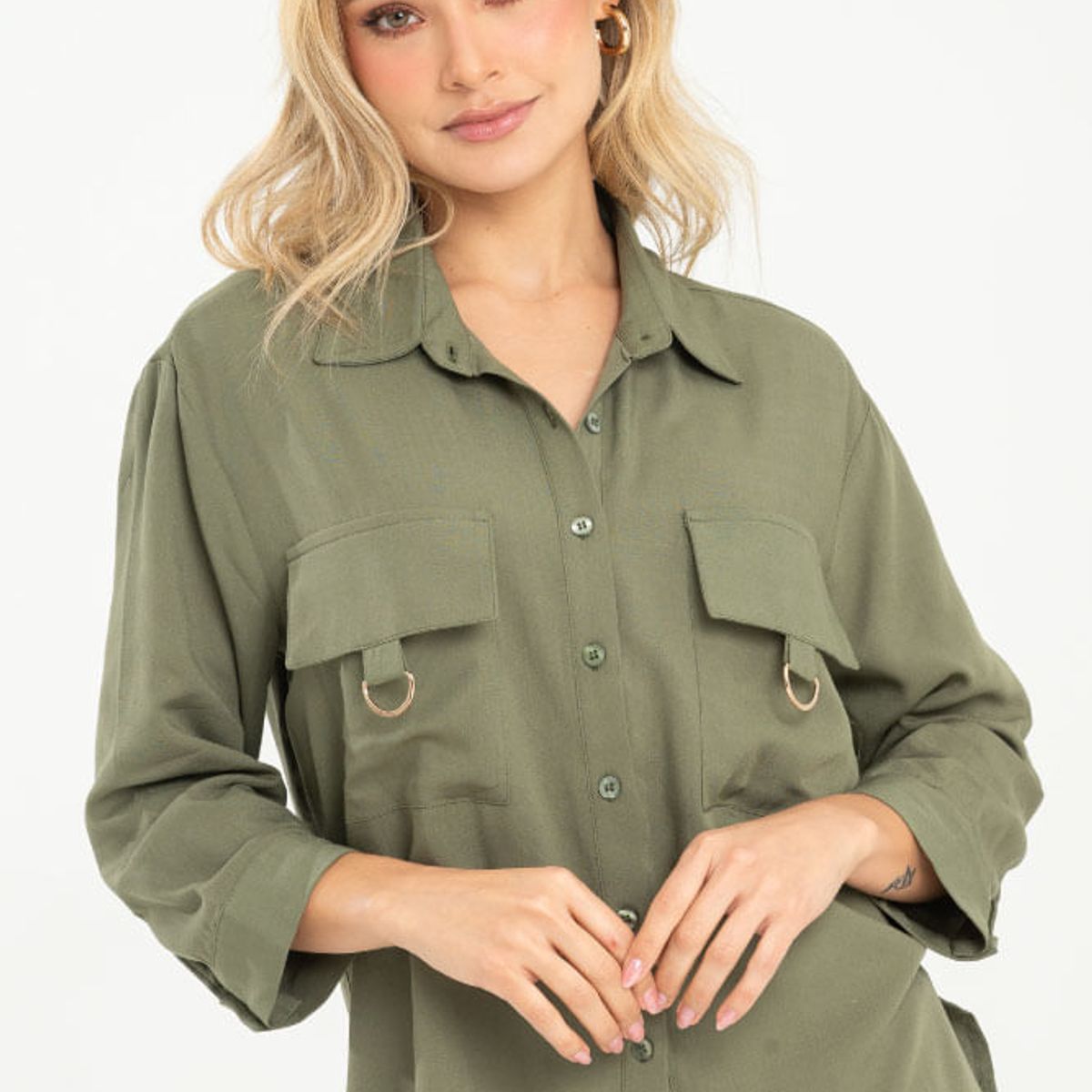 RAGGED - Camisa mhirza Verde militar Ragged