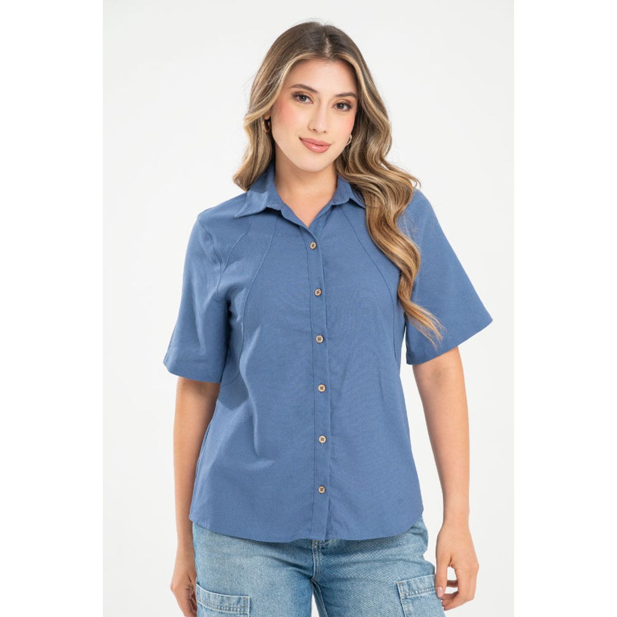 RAGGED - Camisa edmond Azul medio Ragged
