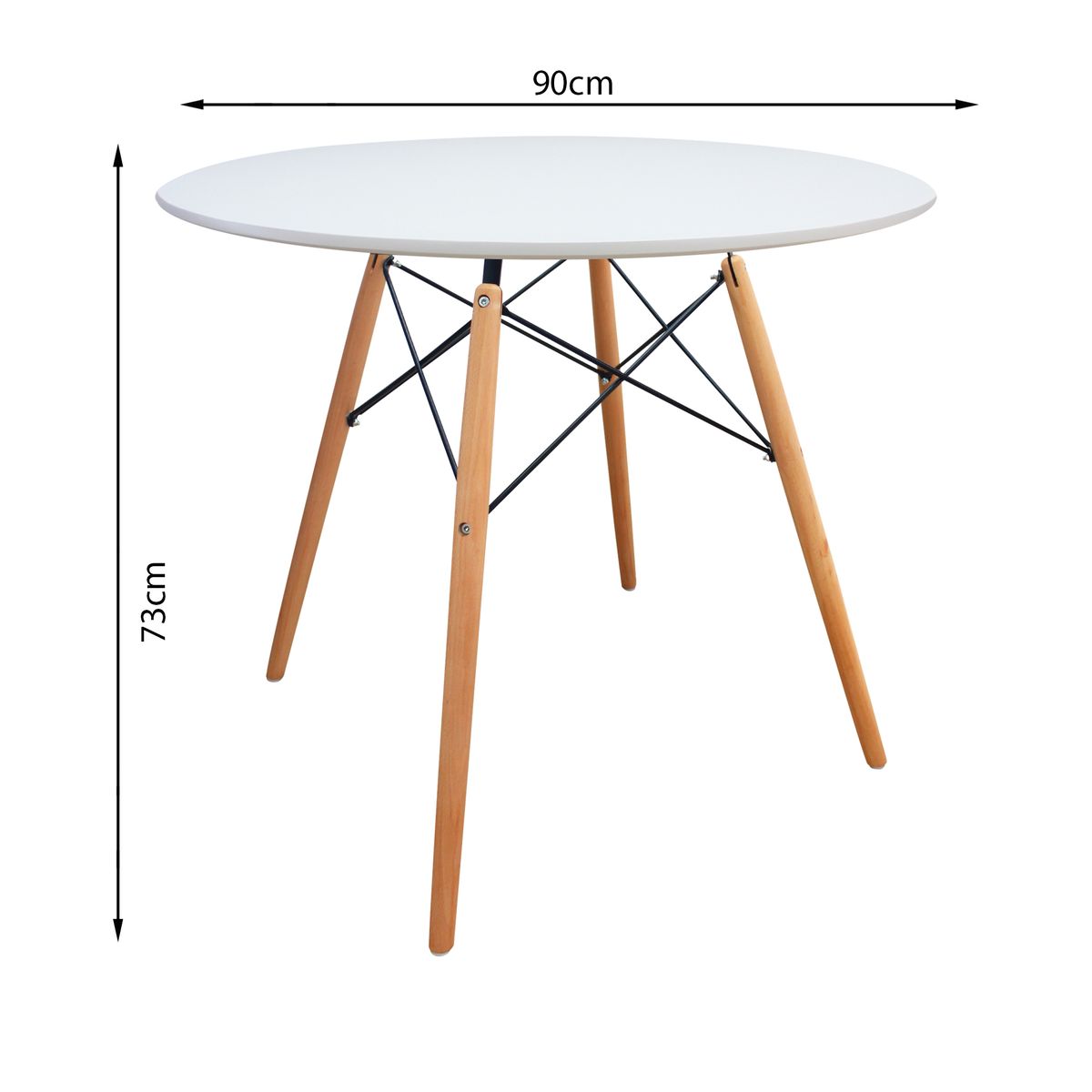 BOXBIT - COMEDOR 4 PUESTOS RENDONDO BLANCO/JOLY