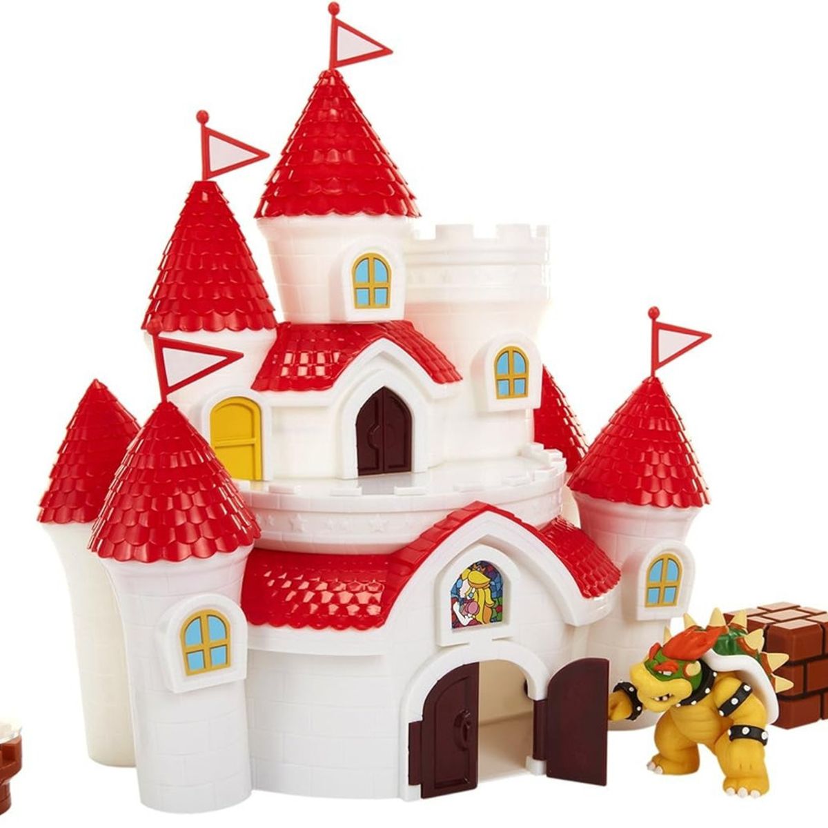 JAKKS PACIFIC - Super Mario Bros Castillo Del Reino Champiñón + Mini Bowser