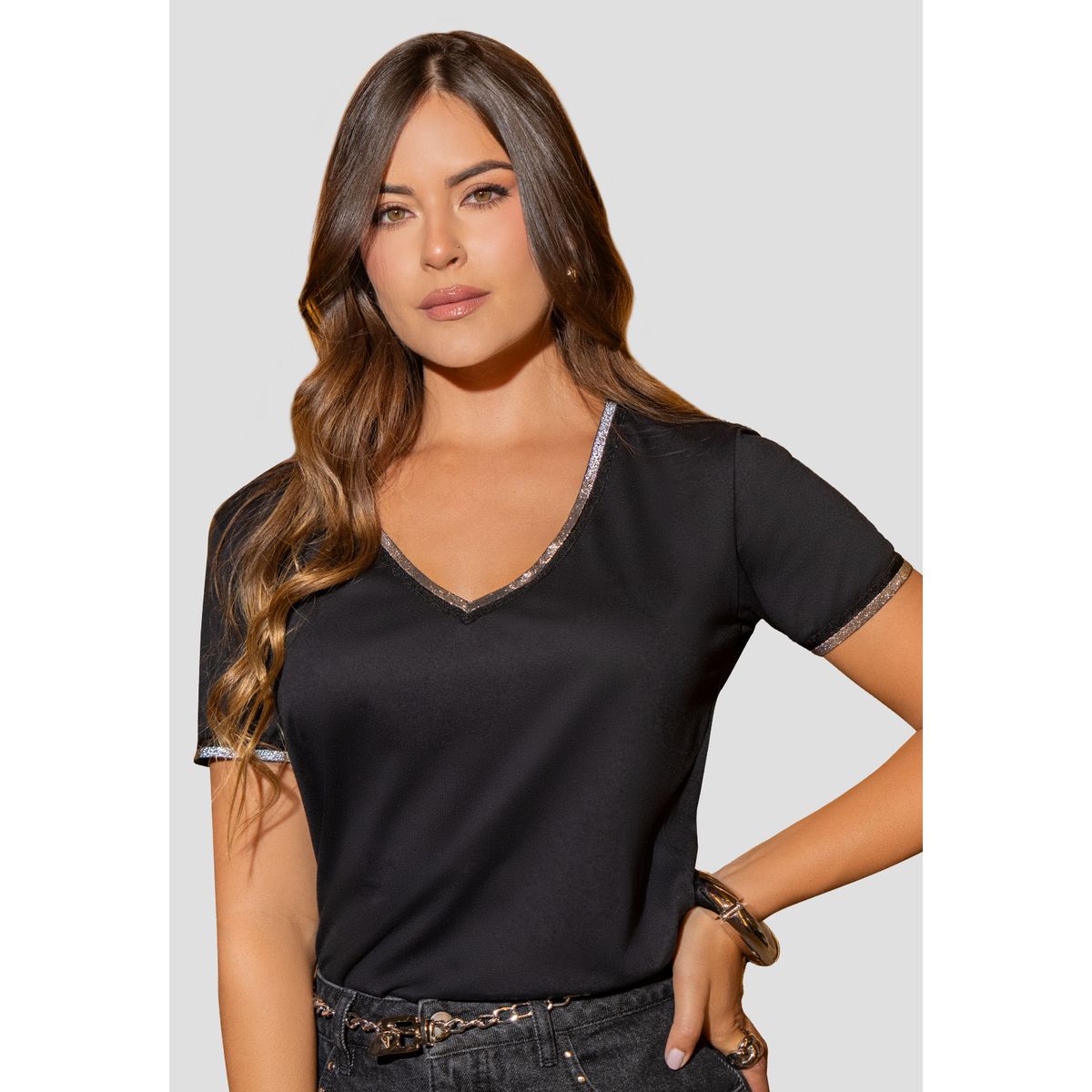 MARKETING PERSONAL - Camiseta Mujer Negro Mp 112590