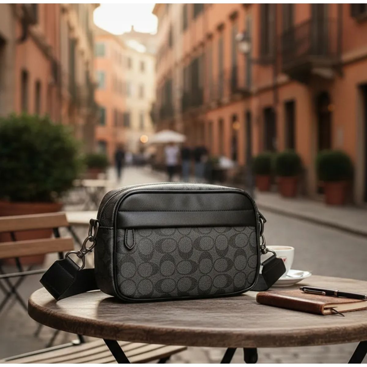 MODELO ESPECIAL - REGALO PARA HOMBRES BANDOLERA ELEGANTE MULTICOMPARTIMIENTOS