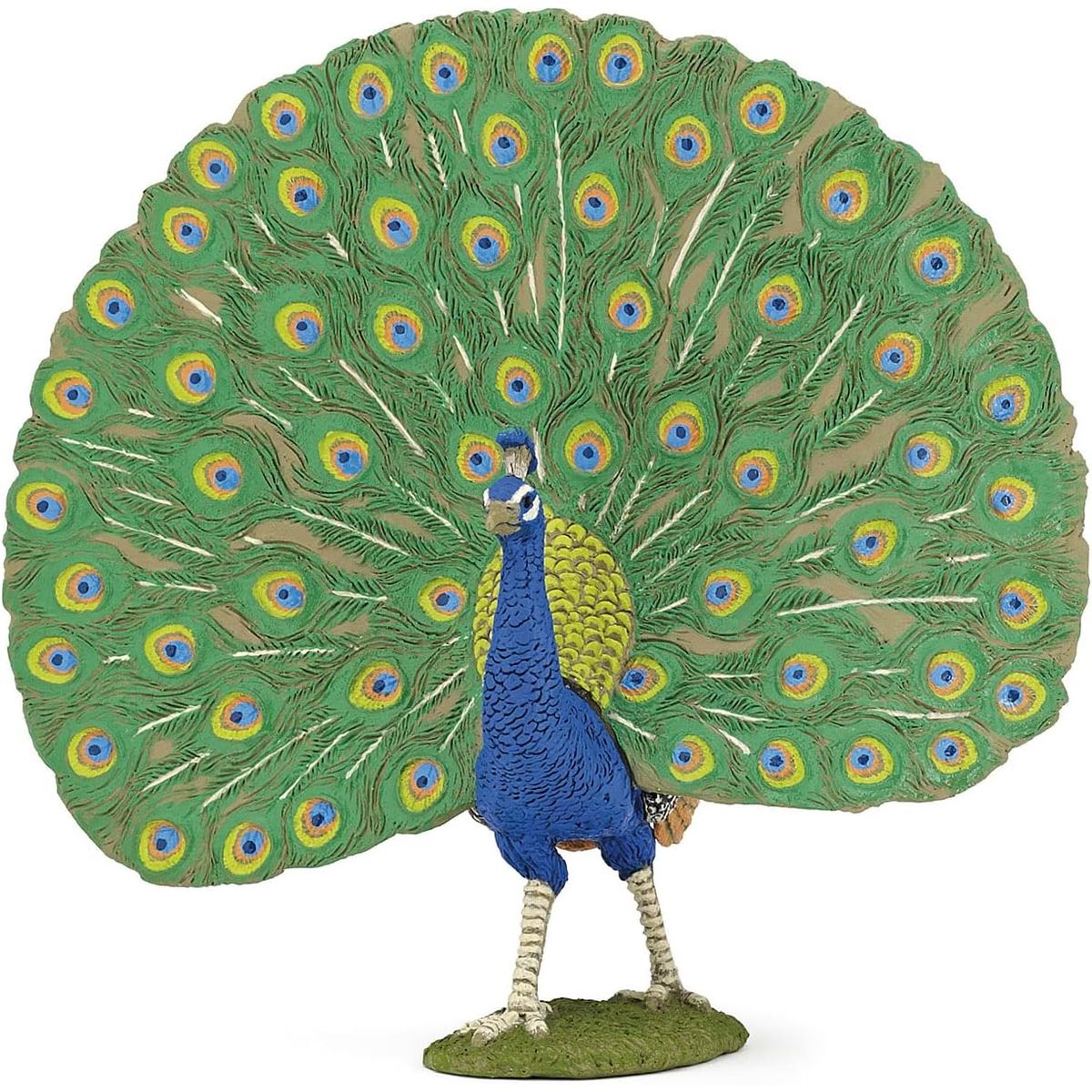 JUGANDO Y EDUCANDO - Figura Coleccionable Pavo Real Pintada A Mano Papo
