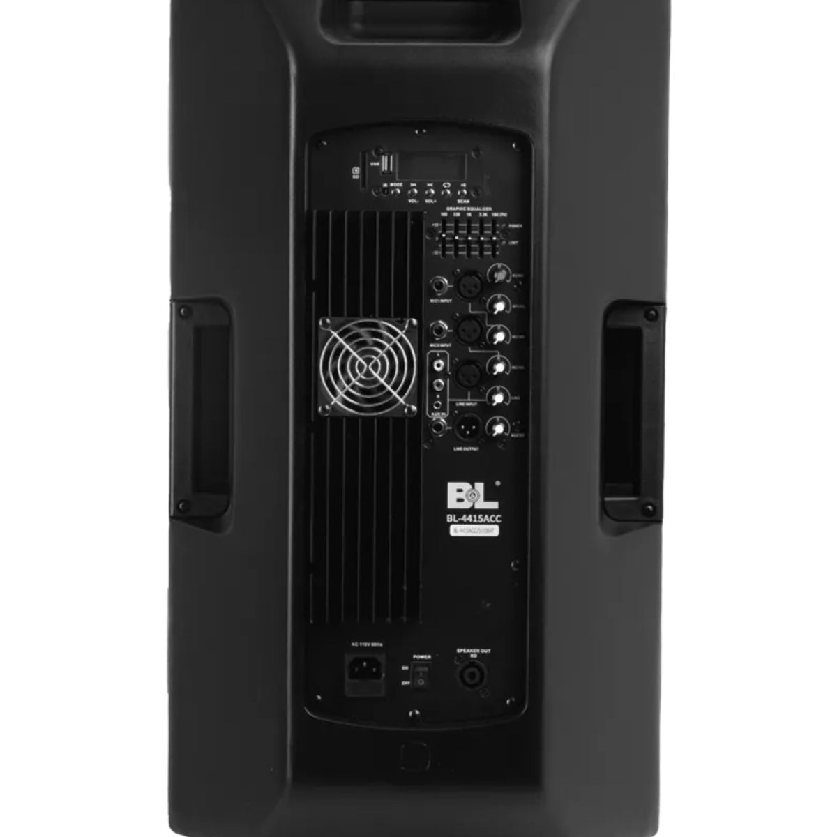 B&L - Cabina Parlante Amplificado B&L 4415ACC 6000W 15 pulgadas BT/FM/USB/MICRO SD/TWS