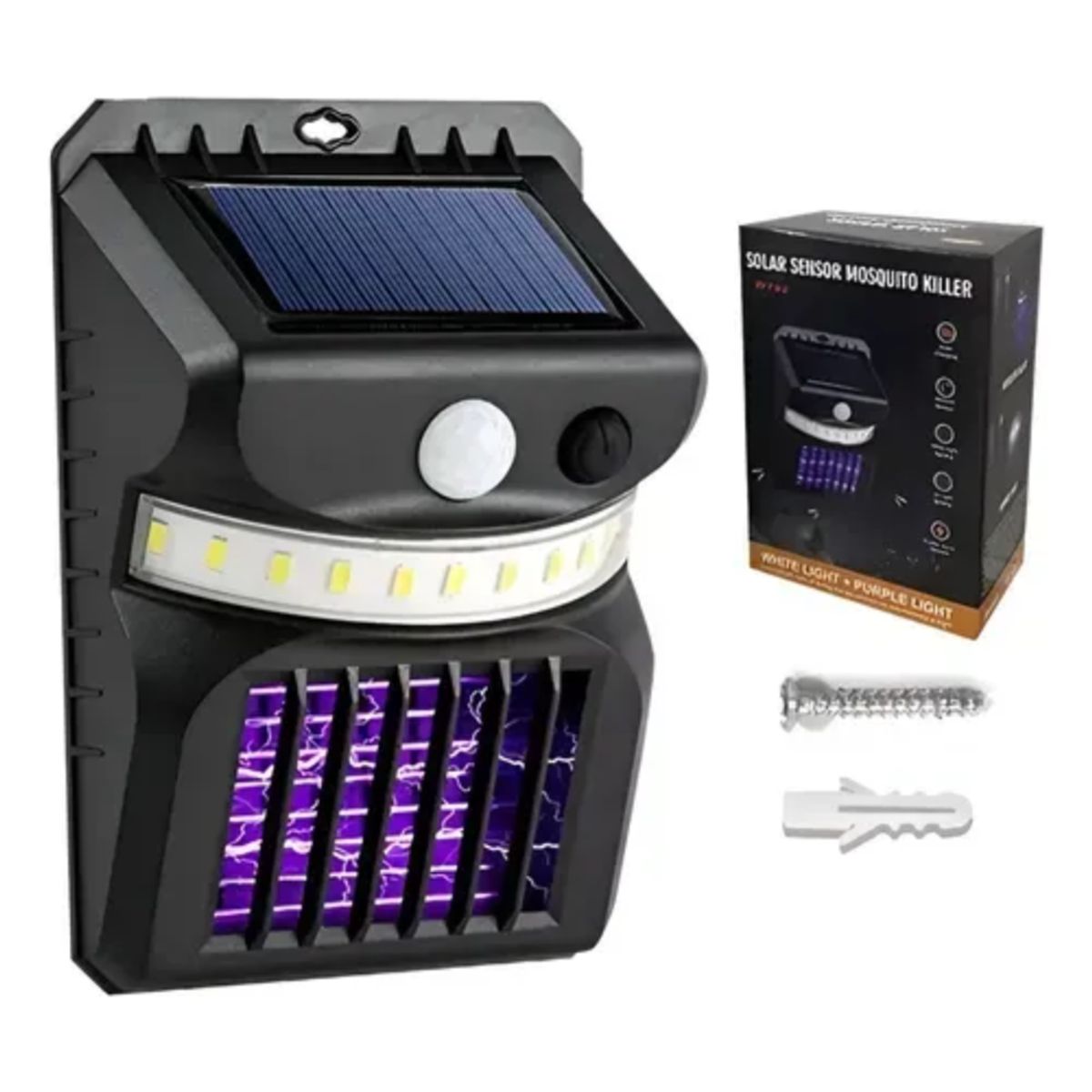 TECNOHOGAR JS - Lampara Solar Mata Zancudos Mosquitos Insectos Exteriores