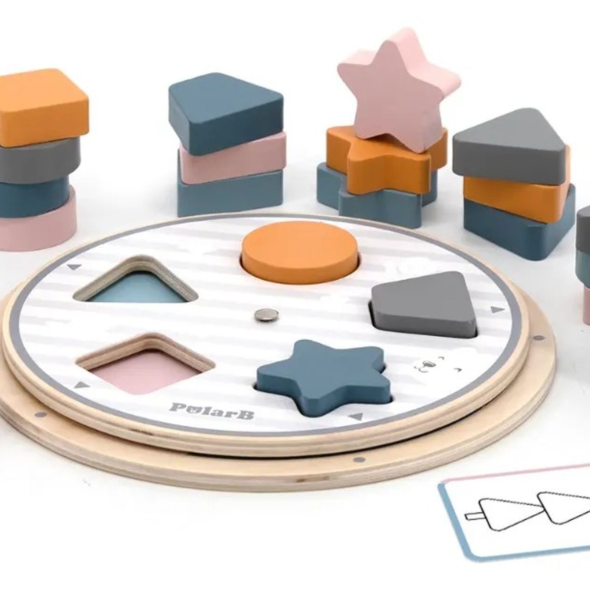 VIGA - Polar B Juego de Encastre de Formas y Colores Redondo