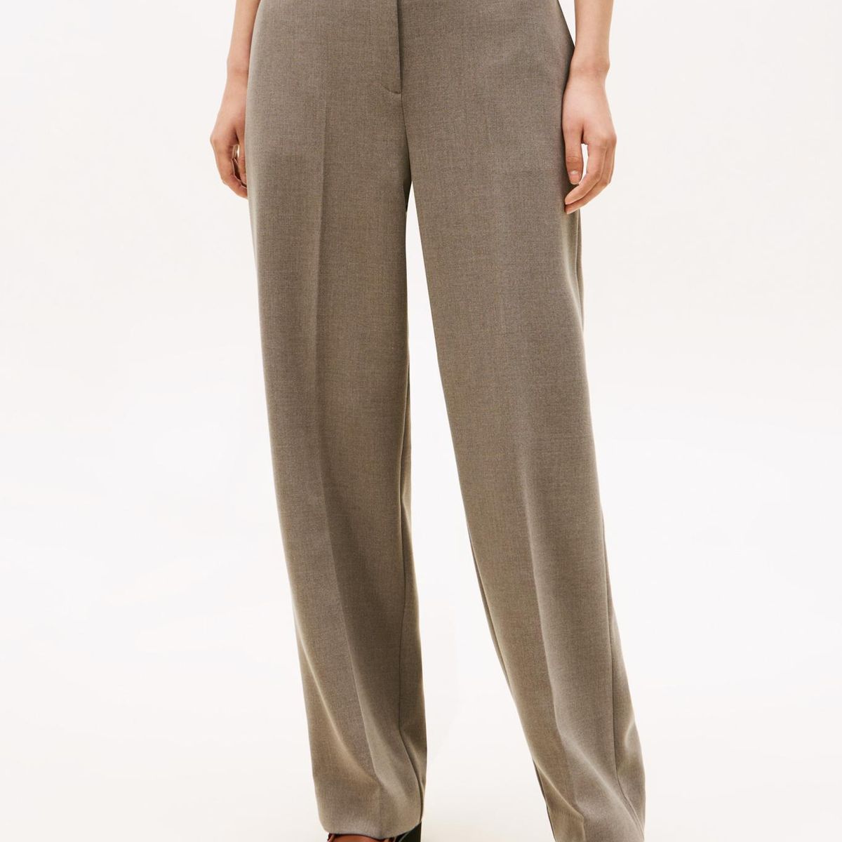 TOMMY HILFIGER - Pantalón marrón de pierna recta con corte amplio Tommy Hilfiger