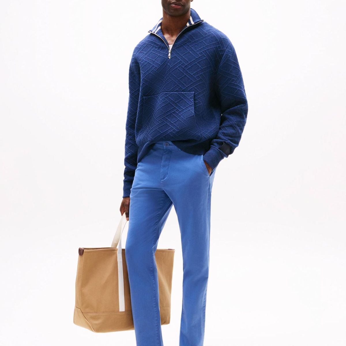 TOMMY HILFIGER - Pantalón multicolor chino Harlem de sarga con pierna cónica Tommy Hilfiger