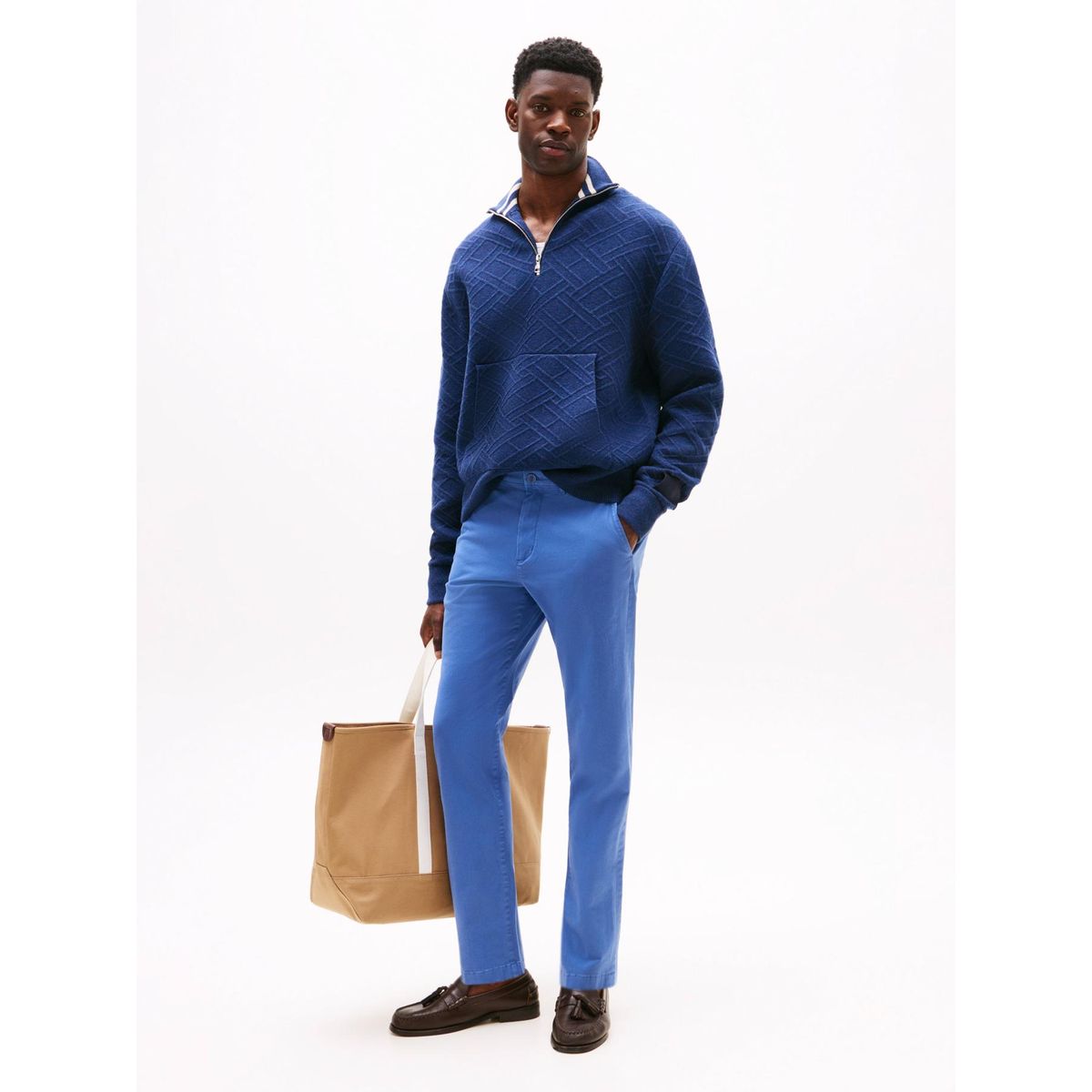 TOMMY HILFIGER - Pantalón multicolor chino Harlem de sarga con pierna cónica Tommy Hilfiger